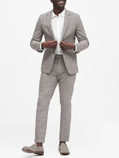 Slim Italian Plaid Suit Jacket | Banana Republic Plaid Linen Outerwear For Fall, Plaid Linen Outerwear For Work, Tailored Plaid Linen Blazer, Tailored Plaid Linen Outerwear, Tailored Linen Plaid Blazer, Classic Plaid Linen Outerwear, Tailored Cotton Tweed Jacket For Business Casual, Classic Tailored Cotton Tweed Jacket, Classic Cotton Tweed Jacket For Work