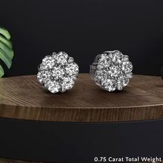 SKU MGSEAR1081 DIAMOND SHAPES ROUND # OF DIAMOND 14 CT. TOTAL WEIGHT 0.70 TOTAL METAL GRAMS 1.42 Gms WIDTH 7.50 MM CLARITY SI1-SI2 COLOR F-H CUT Very Good White Cluster Earrings With Halo Design For Anniversary, White Round Cluster Earrings For Anniversary, Luxury White Cluster Earrings For Anniversary, Anniversary Round Cluster Earrings In White, White Cluster Halo Diamond Earrings, White Flower Cluster Earrings Fine Jewelry, White Flower Cluster Earrings, Fine Jewelry, Fine Jewelry White Flower Cluster Earrings, White Cluster Diamond Earrings With Halo Design