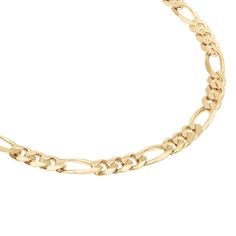 The Figaro Bracelet is available in Yellow Gold. Made in Solid 10KT Gold Length: Available in 7.5" and 8.5" Solid Weight 3 mm: 3 Grams 4 mm: 4.5 Grams 4.7 mm: 6.5 Grams 5.6 mm: 10.5 Grams Figaro Bracelet, Custom Packaging, Yellow Color, Insurance, Gold Bracelet, In Italy, Yellow Gold, Italy, Bracelet