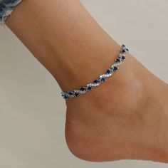 "Full Stones CZ Anklet, Colored Stone Anklet Bracelet, Ankle bracelet, Summer Anklet, Women Jewelry, Gift for her, Foot Jewelry, Versatile jewelry. CZ Stones With Color Of Your Choice Fashion Links Italian Designer Chain Size For Bracelets: 4\"+2\", 5\"+2\", 6\"+2\" Size For Anklets: 5\"+2\", 6\"+2\", 7\"+2\", 8\"+2\", 10\"+2\" 2\" Extensions For All To getting Perfect Fit Material Is Brass Nickel Free Hypoallergenic 14K Italian Silver Or Gold Plating             This beautifully crafted Silver Stone Anklet, Rhinestone Anklet, Bracelet Summer, Anklet Designs, Summer Anklets, Color Bracelet, Rhinestone Material, Women Anklets, Sterling Silver Anklet