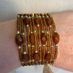 Cute Beaded Boho Bracelet Elegant Brown Bracelets With Large Beads, Elegant Brown Beaded Bracelet With Colorful Beads, Elegant Brown Bracelets With Colorful Beads, Elegant Brown Beaded Bracelets With Colorful Beads, Elegant Faceted Beaded Bracelets For Festivals, Elegant Beaded Bracelets With Faceted Beads For Festivals, Brown Stretch Bracelet With Faceted Beads, Adjustable, Adjustable Brown Stretch Bracelet With Faceted Beads, Brown Faceted Beads Bracelet