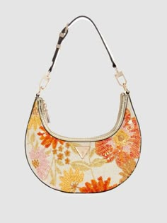 Floral Bag Outfit, Bag Guess, 2024 Wishlist, Guess Bag, Floral Bags, Chic Earrings, Guess Bags, Small Handbag