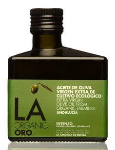 a bottle of organic extra virgin olive oil