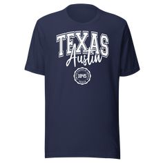 oducing the "Austin Texas United States Of America 1845" t-shirt by Kooskadoo – a stylish homage to the Lone Star State and the vibrant city of Austin! Crafted from premium Bella-Canvas fabric, this unisex tee combines comfort and quality, ensuring you'll look and feel great no matter where your adventures take you. With its sleek design and timeless appeal, it's the perfect addition to any wardrobe. Celebrate the rich history and unique culture of Austin, Texas, with this eye-catching t-shirt. Relaxed Fit Short Sleeve T-shirt With Lettering, Relaxed Fit T-shirt With Lettering, Short Sleeve, Relaxed Fit T-shirt With Lettering, Collegiate Short Sleeve T-shirt With Lettering, Fan Merchandise Relaxed Fit T-shirt With Lettering, Collegiate Relaxed Fit T-shirt With Screen Print, Collegiate Style Relaxed Fit Screen Print T-shirt, Collegiate Cotton T-shirt With Lettering, Fan Merchandise Short Sleeve T-shirt With Lettering