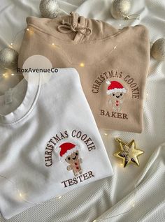 Christmas Cookie Baker Gingerbread Sweatshirt Christmas Matching Embroidered Sweatshirt Christmas Funny Sweatshirt Christmas Gift - Etsy Embroyed Christmas Sweaters, Simple Christmas Sweatshirt, Embroidered Cotton Christmas Sweatshirt, Christmas Crew Neck Sweatshirt With Embroidered Logo, Christmas Crew Neck Sweatshirt With Embroidered Graphics, Christmas Embroidered Crew Neck Sweatshirt, Holiday Embroidered Crew Neck Sweatshirt, Embroidered Crew Neck Sweatshirt For Holiday, Christmas Cotton Sweatshirt With Embroidered Logo