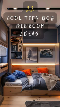 Cool Teen Boy Bedroom Ideas! Uncover 22 Modern Teen Boy Bedroom Designs That Balance Style And Functionality. Ready To Design? Click To Explore And Transform! 🛏️🎮 #TeenBedroom #BoyBedroom #ModernDesign #ExploreAndTransform #RoomMakeover Teen Boy Bedroom Paint Ideas, Small Bedroom Teen Boy, Teen Basement Bedroom, Boys Room Design Small Bedrooms, Teen Boy Bedroom Decorating Ideas, Tiny Boys Bedroom, Teen Bedroom Paint Ideas, Boys Bedroom Ideas Teen, Teen Boy Closet