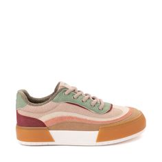 Womens Rocket Dog Carson Color-Block Sneaker - Taupe / Sage Trendy Textile Sneakers With Rubber Waffle Outsoles, Retro Multicolor Sneakers With Gum Sole, Retro Canvas Sneakers For Spring, Retro Color Block Sneakers For Spring, Trendy Multicolor Canvas Sneakers, Trendy Color Block Sneakers, Colorful Color Block Sneakers With Round Toe, Retro Spring Color Block Sneakers, Trendy Multicolor Color Block Sneakers