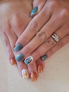 Loving these nails! And the show if I'm being honest!! Themed Nails, Acrylic Nails Designs, Short Acrylic Nails Designs, Short Acrylic, Short Acrylic Nails, Look Here, Acrylic Nail Designs