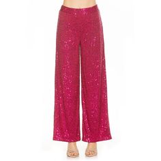 It's easy to look good wearing these women's pants from ALEXIA ADMOR. It's easy to look good wearing these women's pants from ALEXIA ADMOR. Sequined design Zipper and hook & loop closuresFIT & SIZING 30-in. inseam Classic fit Wide-leg opening Front zipperFABRIC & CARE Polyester, spandex Lining: polyester Hand wash Imported Size: Medium. Color: Pink. Gender: female. Age Group: adult. Glamorous Pink Wide Leg Bottoms, Straight Leg Party Pants With Elastic Waistband, Party Pants With Elastic Waistband And Straight Leg, Straight Leg Pants With Elastic Waistband For Party, Spring Wide Leg Sequin Pants, Full-length Sequin Bottoms For Spring, Full Length Sequined Bottoms For Spring, Spring Full Length Sequined Pants, Spring Sequined Full Length Pants