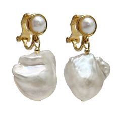 Embellish your look with these Freshwater Baroque Pearls Dangle Earrings. Crafted with freshwater pearls for a classic finish, this pair of earrings are perfect for any special occasion. Complete the look with the matching necklace for an elegant and timeless style. Also, this is a perfect gift for birthday or anniversaries. Avoid contact with chemicals: Keep your pearl jewelry away from harsh chemicals such as perfumes, lotions, and hairsprays. Formal Pearl Clip-on Earrings, Elegant Pearl White Clip-on Earrings With Pearl Drop, Elegant Pearl Clip-on Jewelry, Elegant Pearl White Clip-on Pearl Earrings, Elegant Clip-on Pearl Jewelry, Formal Pearl White Clip-on Earrings With Pearl Drop, Classic Teardrop Clip-on Pearl Earrings, Elegant Pearl Dangle Clip-on Earrings, White Pearl Clip-on Earrings