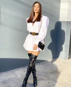 Casual Oufits, Collage Outfits, White Shirt Outfits, Estilo Country, Jenner Outfits, Korean Fashion Dress, Causual Outfits, Teenage Fashion Outfits, Photo Instagram