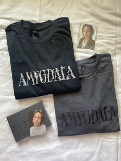 "Amygdala T shirt: - available in both black and dark grey  -sizes M, L and XL - features the lyrics \"I don't know your name\" on the left sleeve and SUGA | Agust D on the back of the neck - 100% soft cotton" Black Band Merch T-shirt With Name Print, Army Look, Suga Agust D, Know Your Name, Huntington Beach Ca, Agust D, Huntington Beach, Your Name, Cool Shirts