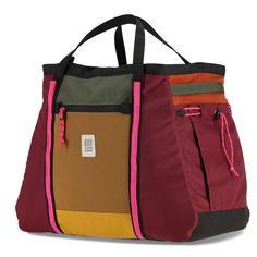 Mountain Gear Bag – Topo Designs Practical Travel Bag With Zipper Pocket For Outdoor Activities, Functional Standard Backpack For Hiking, Functional Standard Backpack For Outdoor Activities, Red Tote Bag For Outdoor, Multicolor Nylon Bags For Overnight Trips, Red Outdoor Tote Bag, Functional Backpack For Outdoor Activities With Removable Pouch, Practical Duffle Bag With Zipper Pocket For Outdoor, Practical Duffle Bag With Zipper Pocket For Outdoor Activities