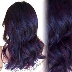 All over color! “Dark Blackberry Red || New Cut || Styled Tis the season for a change of color, now if only our weather could feel like fall instead of this 90 degree…” Balayage Bangs, Winter Deep, Hair Color Ideas For Brunettes, Winter Hair Color, New Cut, Balayage Brunette