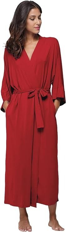 Women's Soft Kimono Long Robes Nursing Robes Maternity Bathrobes,Wine Red at Amazon Women’s Clothing store Nursing Robes, Nursing Robe, Long Robes, Long Bath, Bath Robes, Soft Robes, Womens Kimono, Dressing Gown