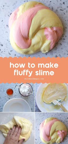 how to make fluffy slime for kids and adults - step by step instructions