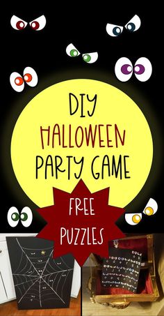 halloween party game with free puzzles