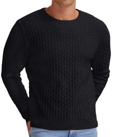 PRICES MAY VARY. QUALITY FABRIC - Askdeer crewneck sweater made of high-quality fabric. Soft, cozy, skin-friendly, durable and stretchy. Bring you a warm and comfortable wearing experience throughout the colder days. A must-have pullover sweater for 2023 winter. FEATURES - Askdeer men's knit sweaters with Threaded crew neck/Refined knit waffle texture/Classic design and Elastic ribbed hem. Refined waffle knit texture adds extra texture, soft and stretch fabric makes this pullover sweater comfort Crew Neck Sweater Men, Mens Pullover Sweater, Waffle Sweater, Sweater Layering, Sweaters Crewneck, Men's Knit, Casual Sweaters, Sweater Making, Pullover Men