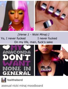 two pictures with different nail designs and one has an image of a woman's face