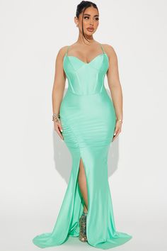 Green Ruched Maxi Dress With Fitted Bodice, Green Fitted Gown With Ruched Bodice, Fitted Green Gown With Ruched Bodice, Fitted Green Maxi Dress With Ruched Bodice, Green Fitted Gown With Sweetheart Neckline, Green Ruched Maxi Dress For Prom, Fitted Ruched Gown For Summer, Fitted Ruched Summer Gown, Green Satin Maxi Dress With Sweetheart Neckline