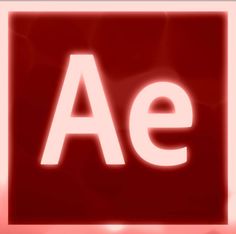 an image of the letter ae in red and white with some blurry lights behind it