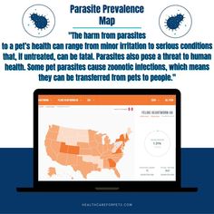 a laptop computer with the words'parasitic prevalance map'on it