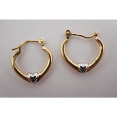 14kt Gold Two Tone Heart Hoop Earrings In Good Condition .54 Grams Total Weight Pictures Sell! Auctiva Offers Free Image Hosting And Editing. The Complete Ebay Selling Solution. Weight Pictures, Ebay Selling, Heart Hoop Earrings, Earrings Color, Selling On Ebay, 14kt Gold, Free Image, Two Tone, Jewelry Earrings