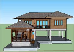 this is an artist's rendering of a two story house