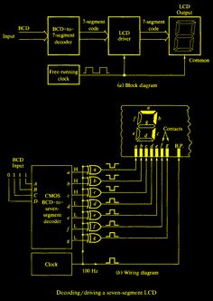 an electronic circuit diagram with two different types of wires and the corresponding components are labeled in yellow