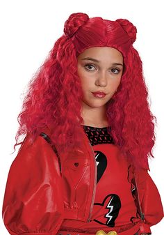 Channel Fierce Fashion with Fiery Flair
Complete your little one's transformation into a Descendants diva with this Disney Descendants Red Costume Wig for Girls! Perfect for those who love to embrace bold style, this vibrant red wig is inspired by the iconic looks from the Princess of Hearts from Disney's Descendants series. Whether they're stepping into the shoes of a villain's kid or just adding some fiery flair to their costume, this wig guarantees they'll stand out in style.
Product Details
This officially licensed wig is made of faux hair and styled to perfection with a combination of loose curls and braided buns, creating that signature Descendants look.
It's designed with comfort in mind, featuring a mesh cap that sits snugly on the head, while an adjustable elastic band with plasti Red Hair Spray, Descendants Red, Disney Descendants Costume, Thigh High Fishnet Stockings, Descendants Costumes, Braided Buns, Descendants 4, Red Halloween, Faux Hair