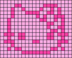 a pink and black square pattern with squares on the bottom, in different shades of pink