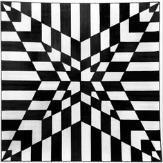 an abstract black and white pattern with stripes