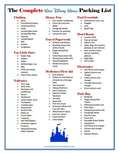 the complete disney world packing list