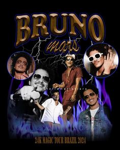 the poster for bruno wars featuring two men in sunglasses and one man with glasses on