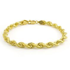 Top Rated 10k Yellow Gold Mens 5mm Diamond Cut Rope Genuine Italian Chain Link Bracelet 8 , Fine Jewelry Italian Bracelet, Chain Diamond, Rope Jewelry, Bracelet Mens, Bridal Ring Sets, Men's Jewelry Rings, Gold Bracelet Chain, Yellow Gold Bracelet, Diamond Rings Bands