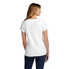 Shop Port & Company® Women's Tri-Blend V-Neck T-Shirt at Michaels. com. Primed for 24/7 comfort, a proprietary finish gives Port & Company's tri-blend women's tee unbelievable softness at a great value. Primed for 24/7 comfort, a proprietary finish gives Port & Company's tri-blend women's tee unbelievable softness at a great value. Details: Available in multiple color and size options Rib knit V-neck Shoulder to shoulder taping Removable label for comfort and relabeling 4.5-ounce, 50/37/13 poly/ White V-neck T-shirt For Everyday, Basic White V-neck T-shirt, White V-neck Graphic Tee, White Cotton V-neck T-shirt, Fitted V-neck Graphic Tee T-shirt, Relaxed Fit V-neck T-shirt, Popular Colors, Heather White, Heather Black