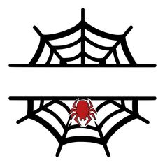 two spider webs on top of each other in front of a white background with black lines