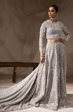 Luxurious Embellished Lehenga and Choli Pakistani Bridal Attire Lehenga Choli Pakistani, Pakistani Bridal Dresses Online, Sitara Work, Embellished Lehenga, Pakistani Bridal Lehenga, Pakistani Bridal Dress, Bridal Dupatta, Bridal Attire, Pakistani Wedding Dress