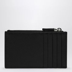 Card case in black Saffiano leather by Prada, featuring several card slots, a zipped pocket and enamelled metal logo triangle on the front. Width 13 cm x Height 8 cm x Depth 0,5 cm Size Type: INTMaterial: LeatherSKU: 2MC086QHH/P_PRADA-F0002_100 Our Products Are 100% Genuine. In All Cases We Stand By The Authenticity Of Every Product Sold On Our Site. Modern Black Wallet With Zipper Pocket, Modern Black Card Holder With Zipper, Modern Black Card Holder With Zipper Closure, Modern Leather Card Holder With Zipper, Modern Leather Card Holder With Zipper Closure, Modern Business Card Holder With Zipper Closure, Elegant Black Card Holder With Zipper Closure, Black Business Card Holder With Zipper, Black Business Card Holder With Zipper Closure