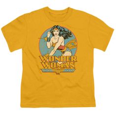 Wonder Woman Wonder Woman - Youth T-Shirt Youth T-Shirt (Ages 8-12) Wonder Woman Dc Wonder Woman, Young Professional Outfits, Homemade Anniversary Gifts, Matching Couple Shirts, Upcycle Sweater, T Shirt Yarn, Movie T Shirts, Couple Shirts