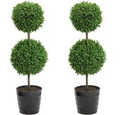 PRICES MAY VARY. Polyester [Design] Each artificial topiary potted plant is made with high-quality faux boxwood for a natural lifelike look that lasts all year round. Tree set comes with 2 lush and realistic topiary balls in evergreen color and wrapped in an aesthetic black planter base. [Perfect Decor ] Our mini trees are great for display on front porch, front door decor, fireplace, tabletop, office desk, shelf, cabinets, bookcase or any other corners in the house that needs greenery décor. Th English Boxwood, Ball Topiary, Topiary Plants, Artificial Topiary, Fake Plants Decor, Black Planters, Artificial Plants And Trees, Boxwood Topiary, Artificial Boxwood