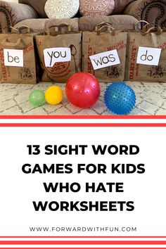 Site Words Kindergarten Games, Sight Word Practice Activities, Sight Word Fun Activities, Literacy Games Outside, Fun Site Word Games, Games To Teach Sight Words, Sight Word Movement Activities, Interactive Learning Games, Site Word Games Kindergarten