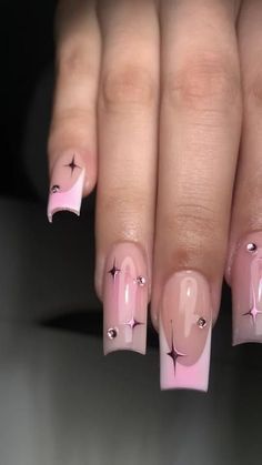 Nails Korean, Nails Dark, Girly Acrylic Nails, Simple Acrylic Nails, Her Nails, Classy Acrylic Nails, Soft Nails, Acrylic Nails Coffin Short, Nails Black