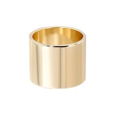 Wide Plain Band Ring Yellow Gold Plated 0.62” Wide X 0.05" Thick Luxury Classic Wide Band Open Ring, Wide Band Rings Women, Formal Wide Band Thick Ring, Thick Gold Band, Emerald Cut Eternity Band, Pave Ear Cuff, Wide Gold Ring, Band Rings Women, Triple Layer Necklace