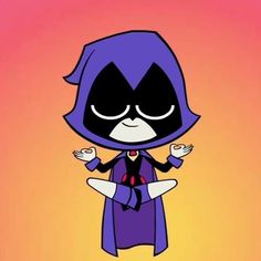 a cartoon character dressed in purple and black