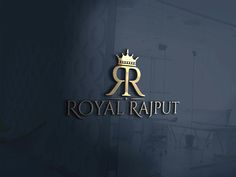 the royal rapput logo is shown on a dark blue and gold wallpaper background