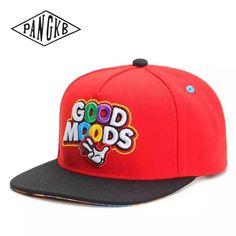 Good Moods Cap red cotton Hip Hop snapback hat for men women adult outdoor basketball casual sun baseball cap Outdoor summer hip-hop hat, cereal embroidered baseball cap, adjustable hip-hop hat for men and women hat 2 week shipping Hiphop Streetwear, Hip Hop Cap, Hip Hop Hat, Snapback Caps, Reds Baseball, Black Baseball Cap, Man Hat, Hat For Men, Cap Men