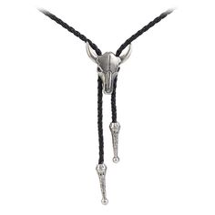 PRICES MAY VARY. SUPERIOR QUALITY:The vintage flower Bolo Tie is made of ancient silver plated alloy, nikle free, no cadmium, lead, and the black string is made of high quality genuine leather, fit for men or women, a special apparel accessory in your wardable MODERN DESIGN: Our western cowboy bolo tie necklaces measures leather rope length 42.5 inches with skull adornment size 1.7 inches, with endless slide and leather cord combinations, you can wear it as a traditional bolo tie firm to your ne Cow Pendant, Cowboy Tie, Bola Tie, Braid Jewelry, Bull Head, Tie Necklace, Bolo Ties, Cow Skull, Bolo Tie