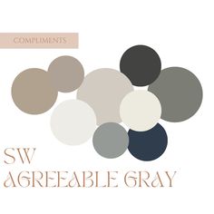 the words sw agreeable gray are shown in different colors