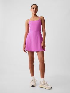 Shop All Women's Styles | Gap Casual Sports Dresses With 4-way Stretch, Casual Sports Dresses With Stretch, Spring Fitted Mini Dress For Casual Wear, Sporty Stretch Mini Dress For Workout, Sporty Pink Dresses For Summer, Fitted Elastane Tennis Dress For Workout, Fitted Gap Activewear For Sports, Sporty Pink Summer Dresses, Summer Tennis Dress In Elastane